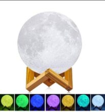 3D 7 color changing moonlight rechargeable imported quality