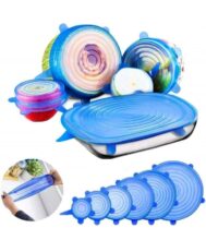 Reusable silicone lid cover pack of 6pcs