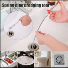Drain pipe cleaning spring stick 90CM set of 12