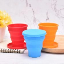 Silicone adjustable foldable travel glass