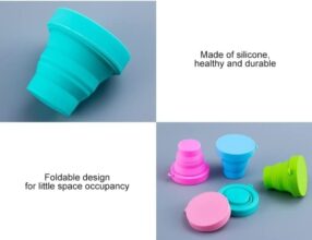 Silicone adjustable foldable travel glass