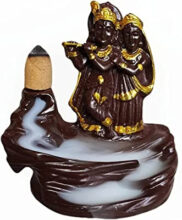 Radha Krishna fountain smoke with incense