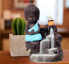 Buddha smoke fountain with incense