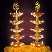 35 Led light 5 Layer Diya for worship