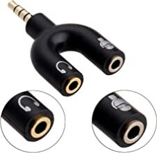 Headphone Microphone U Shape Splitter