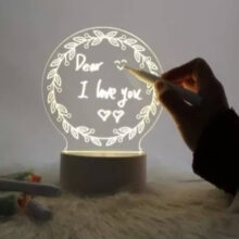 Acrylic Writing Mirror with Pen & Light with box