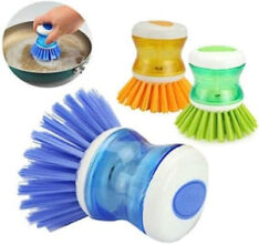 Cleaning brush with liquid Soap Dispenser