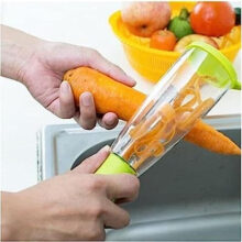 Peeler for Fruit and Vegetables with Storage Trash Can