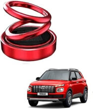 Unique Solar Car Fragrance Double Ring Rotating Aromatherapy Air Freshener Perfume Diffuser