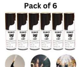 Black Cat Cold Pyro for All Type Festival and party set of 6