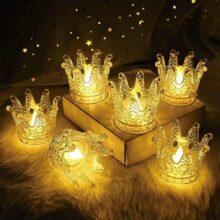 Crown Shaped Flameless Decorative Acrylic Led Light