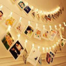 Star Shape Light with Clip for Photo Holder