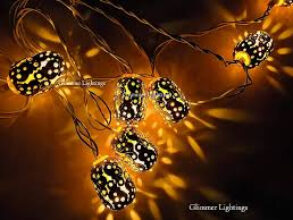 Fancy Metal Golden Capsule Lights for Decoration Premium Quality