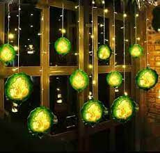 Ganesh Ji Curtain String LED Diwali Lights 6+6 Imported Quality