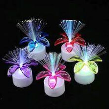 Flower shape Fiber Optic light Multi Color Pack of 6