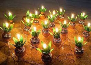 Golden Kalash Shape Diya