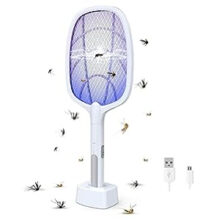 Attractive uv mosquito & insect interceptor rechargeable racket with stand