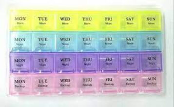 Pill Organizer 7 Days Box Set of 4