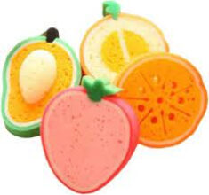 Fruit Shaped Cleaning Sponges Multipurpose Uses