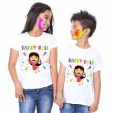 Holi Festival T-Shirt for Kids with Print