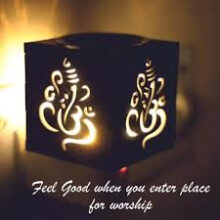 Lord Ganesh Wooden Kapoor Dani Electrical Camphor Diffuser with On Off Switch