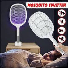 Attractive uv mosquito & insect interceptor rechargeable racket with stand