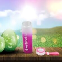 Motivational Glass Water Bottle Colorful With Box