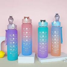 Portable Motivational Sport Water bottle with Time Marker 900ML