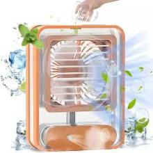 Rechargeable USB Fan With Mist Water Spray With Led Light Imported Quality