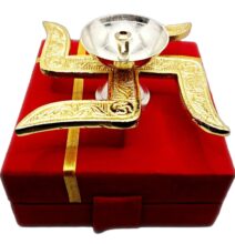 Lucky Swastik Diya for Pooja with box