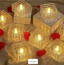 Crystal Square Smokeless Candle Imported Premium Quality