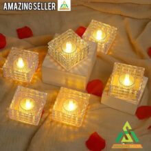 Crystal Square Smokeless Candle Imported Premium Quality
