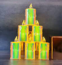 Crystal U V Smokeless Candles Multicolor Imported Premium Quality