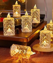 Flameless Diamond Crystal Candle Lights Imported Premium Quality