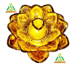 Luxury Crystal Golden Lotus Candle Imported Premium Quality