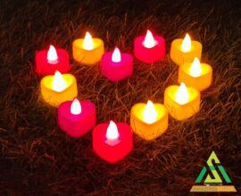 Heart ❤️ shape frameless led light set of 12