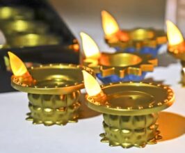 Golden Water sensor diya