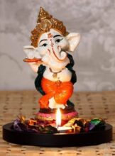 Colorful Lord Ganesha with Bansuri Avatar