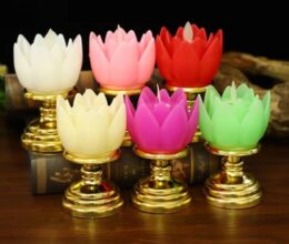 Lotus Shape Flameless Flickering Light Premium Quality