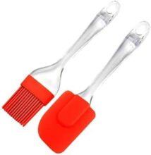 Oil Brush with Spatula set of 2