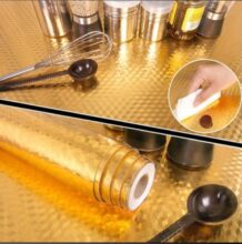Golden Oil Proof Heat Resistant Self Adhesive Aluminum Foil Paper