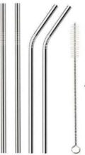Stainless steel Straw with brush set of 5