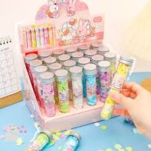Tube Shape Bottle Paper Soap set of 4