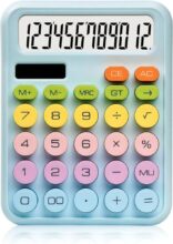Amazing Pastel Colours Aesthetic Calculator with Large Button & Display