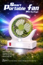 Rechargeable Smart Fan 7 speed with led light