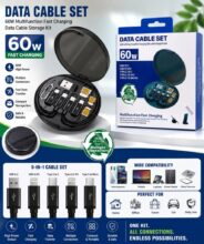 60W Fast Charging data cable set multifunctional with box